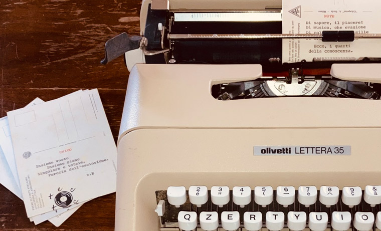 cartolina poetica vintage